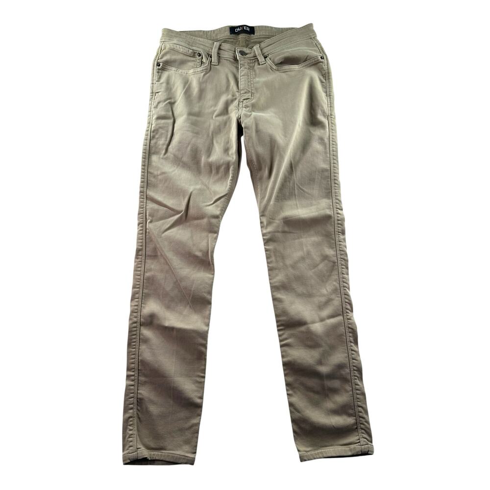 DU/ER N2X No Sweat Slim Fit Pants 32x32 Tan Performance Chino Travel Khakis